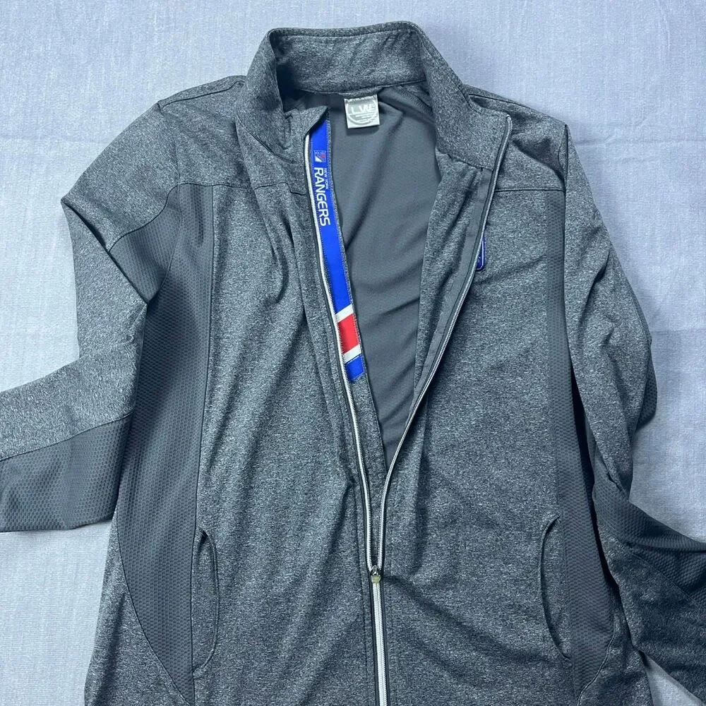 Levelwear Jacket Womens XL New York Rangers Full Zip NHL Gray Sleeve Pocket - Picture 3 of 7